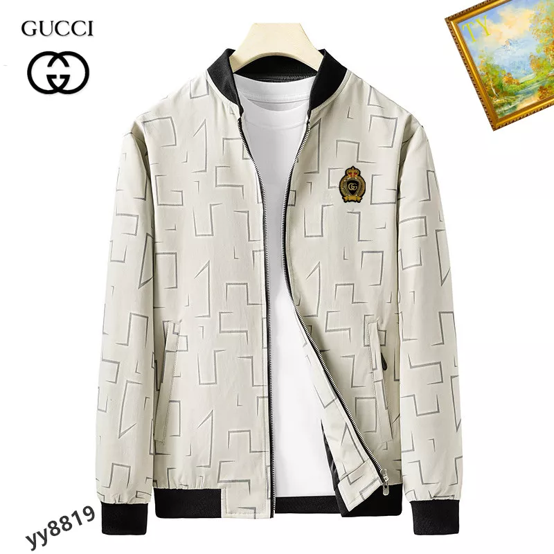 gucci veste manches longues pour homme s_127661b:Gucci veste cuir homme